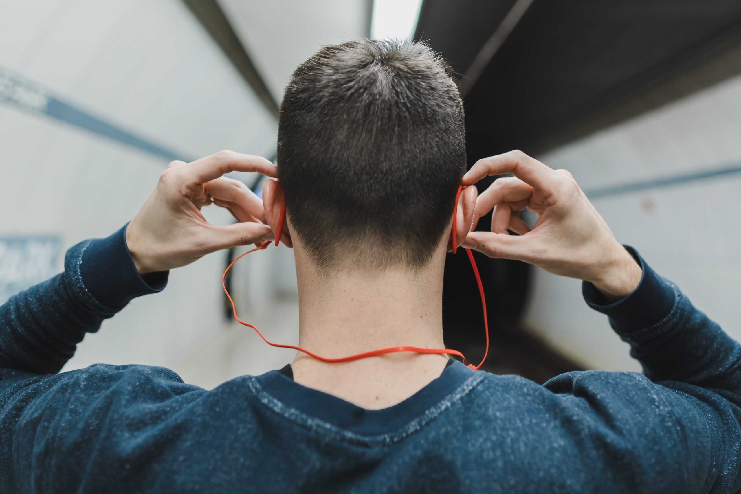 Listening with headphones